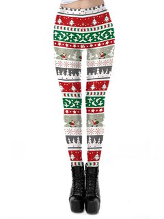 Ankle Length Skinny Casual Pattern Floral Leggings (Style V102095)