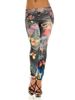 Ankle Length Skinny Fashion Pattern Animal Leggings (Style V102099)