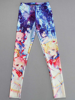 Skinny Sexy Pattern Polyester Cartoon Leggings (Style V102103)