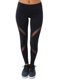 Ankle Length Skinny Sexy Patchwork Polyester Leggings (Style V102114)
