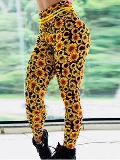 Ankle Length Sexy Pattern Polyester Floral Leggings (Style V102124)