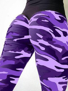 Ankle Length Sexy Pattern Cotton Blends Camouflage Leggings (Style V102126)