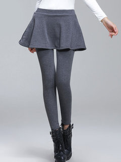 Ankle Length Sexy Patchwork Polyester Plain Skirt (Style V102165)