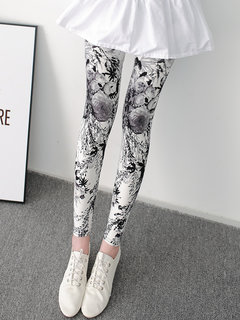 Ankle Length Skinny Sexy Pattern Spandex Leggings (Style V102166)