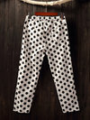 Ankle Length Slim Pattern Cotton Polka Dot Pants (Style V102198)