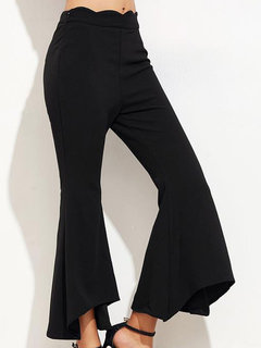 Ankle Length Slim Elegant Polyester Plain Pants (Style V102205)