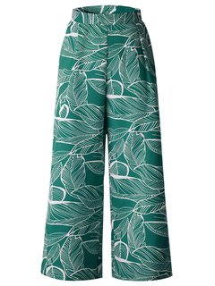 Loose Elegant Pattern Polyester Floral Pants (Style V102221)
