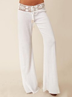 Maxi Slow Life Strappy Polyester Plain Pants (Style V102442)