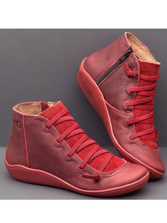 Travel Lace Up PU Flats (Style V102546)
