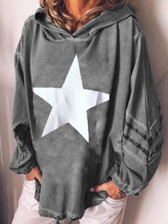 Hooded Standard Loose Party Pattern Hoodie (Style V102566)