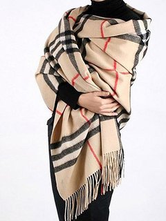 Western Striped Polyester Shawl (Style V102568)