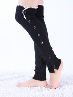 Fashion Plain Cotton Socks (Style V102610)