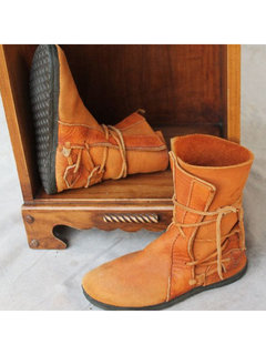 Bohemian Lace Up Artificial Suede Boots (Style V102652)