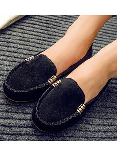Travel Slip-On Artificial Leather Flats (Style V102659)