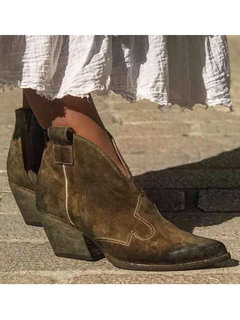 Fashion Slip-On Artificial Leather Heels (Style V102664)