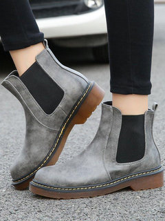 Going Out Slip-On Artificial Leather Boots (Style V102670)