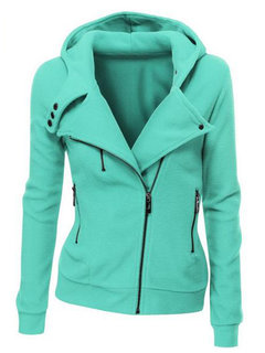 V-neck Standard Straight Plain Polyester Hoodie (Style V200009)