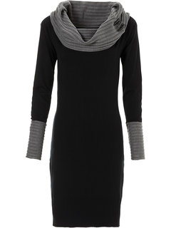 Bodycon Heap Collar Color Block Knee Length Dresses (Style V200054)