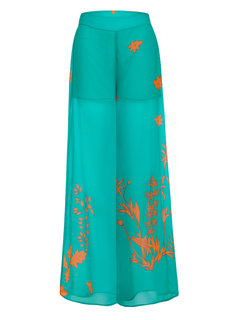 Maxi Loose Patchwork Chiffon Floral Casual Pants (Style V200103)