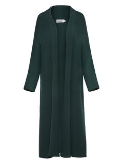 Shawl Collar Long Slim Plain Cashmere Sweater (Style V200192)