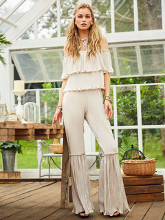 Maxi Slim Plain Polyester Backless Jumpsuit (Style V200205)