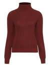 Turtleneck Standard Straight Plain Woolen Fabric Sweater (Style V200236)