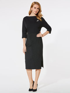 Bodycon Off The Shoulder Striped Patchwork Knitted Bodycon Dresses (Style V200279)