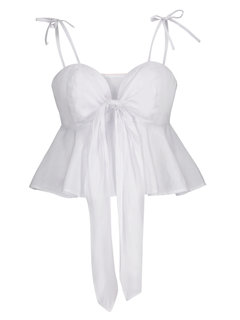 Short Slim Beach Plain Backless Tank Top (Style V200352)