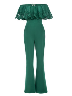 Maxi Slim Plain Knitted Backless Jumpsuit (Style V200355)