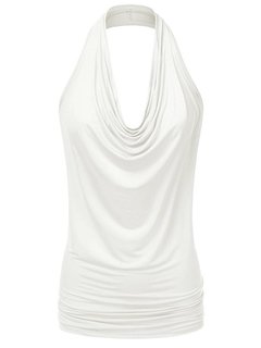 Standard Slim Plain Backless Tank Top (Style V200436)