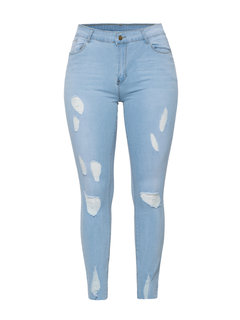 Maxi Skinny Western Cut Out Denim Jeans (Style V200438)