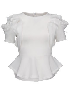 Round Neck Standard Slim Plain Blouse (Style V200455)