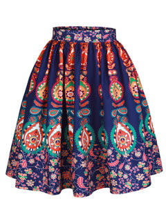 Mid-Calf Ball Gown Patchwork Polyester Floral Skirt (Style V200486)