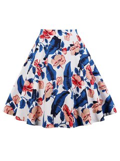 Mini A-line Pattern Floral Skirt (Style V200555)