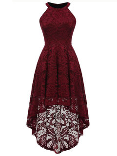 Asymmetrical Round Neck Asymmetrical Maxi Dresses (Style V200573)