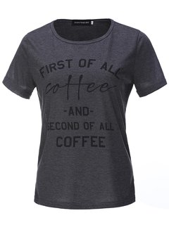 Round Neck Standard Slim Letter Pattern T Shirt (Style V200610)