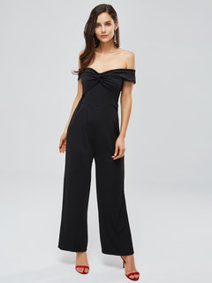 Maxi Slim Elegant Plain Backless Jumpsuit (Style V200646)
