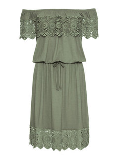 Sexy A-line Off The Shoulder Patchwork Casual Dresses (Style V200671)