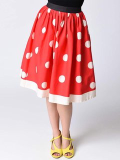 Mid-Calf Fit and Flare Western Pattern Color Block Skirt (Style V200737)