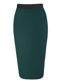 Knee Length Bodycon Western Patchwork Color Block Skirt (Style V200786)