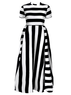 Western Expansion Stand Collar Striped Patchwork Maxi Dresses (Style V200884)