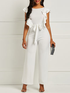 Maxi Western Plain Spandex Backless Jumpsuit (Style V200905)