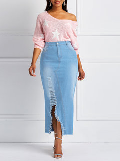 Ankle Length Bodycon Fashion Cut Out Skirt (Style V201062)