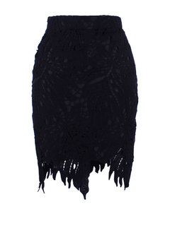 Mini Pencil Fashion Asymmetrical Plain Skirt (Style V201070)