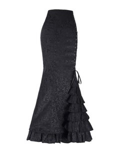 Ankle Length Mermaid Fashion Patchwork Skirt (Style V201110)