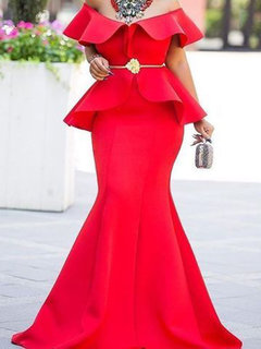 Bodycon Plain Patchwork Polyester Bodycon Dresses (Style V201228)