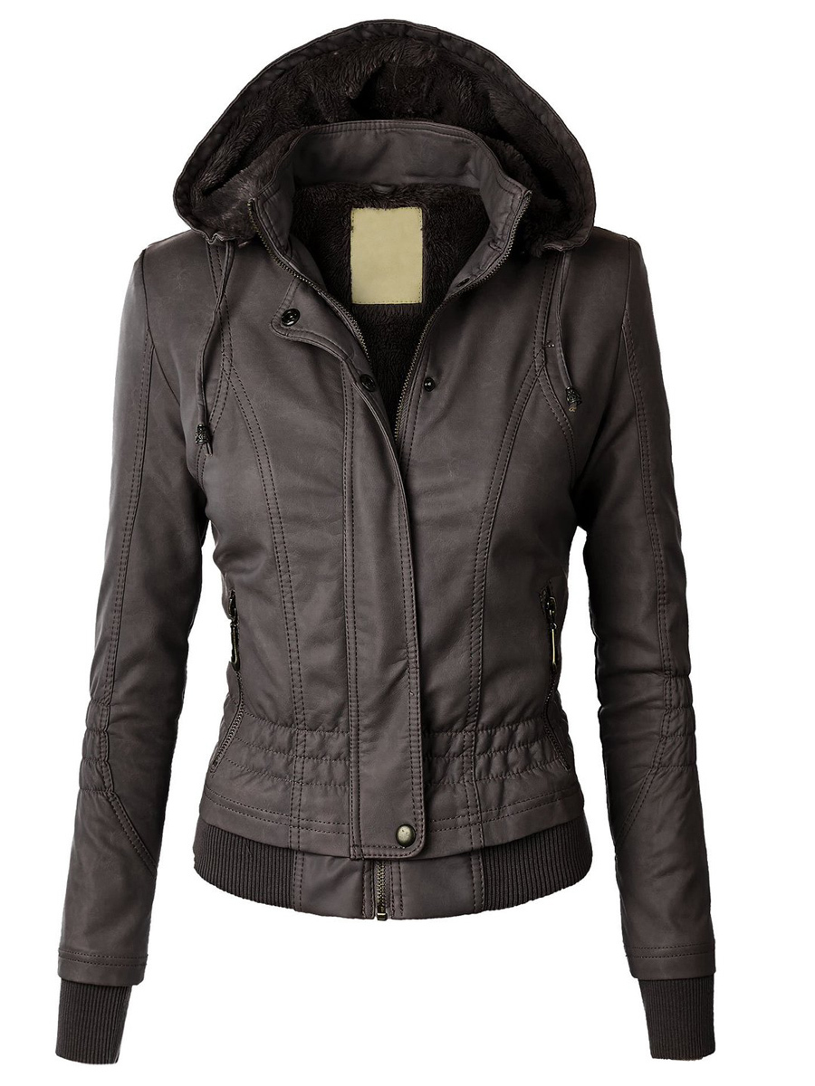 Dark Gray Short Slim Fashion Plain Button Jacket (Style V201587) - VEDACHIC