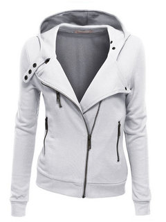 Hooded Standard Straight Casual Plain Hoodie (Style V201594)