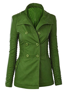 Midi Slim Casual Cotton Blends Button Coat (Style V201601)