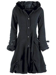 Hooded Slim Fashion Plain Dacron Coat (Style V201616)